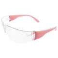 Erb Safety Clear Safety Glasses, Pink Temples, Clear 17958